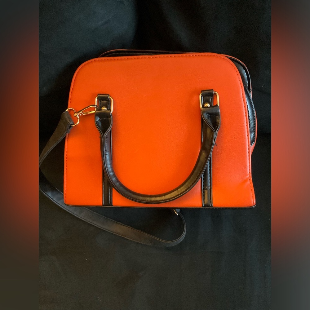 Orange & Black Purse Shoulder Bag - Picture 4 of 5